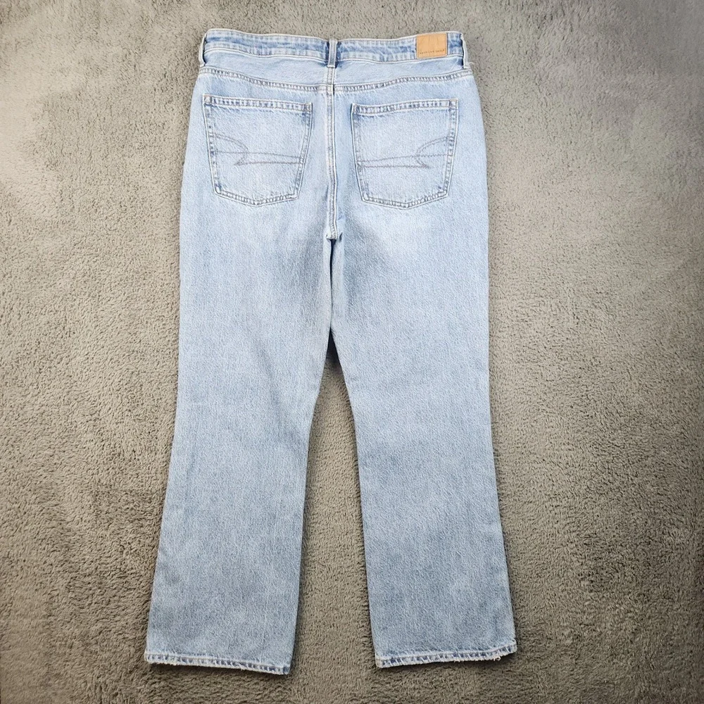 AE American Eagle 90's Bootcut Jeans Womens 14 Blue Denim High Rise Cotton 32x29 - Picture 2 of 11